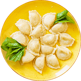 Pierogi ze szpinakiem i fetą